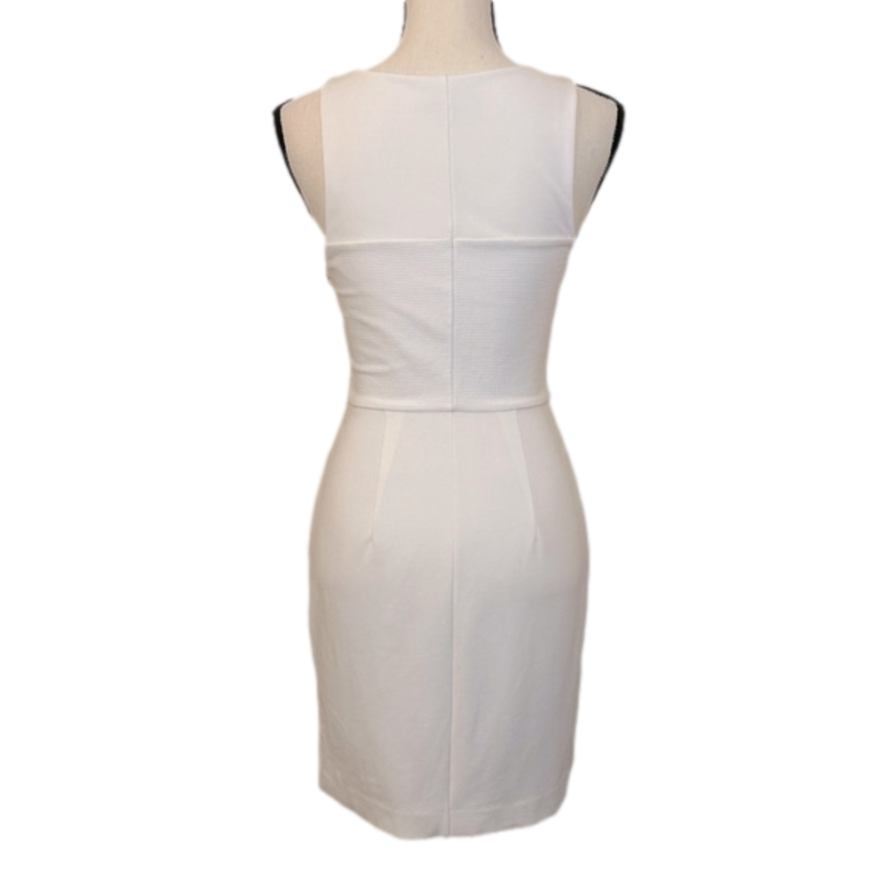 Armani Exchange Off White Pleated Sleeveless Dress Size 2 - Picture 3 of 10